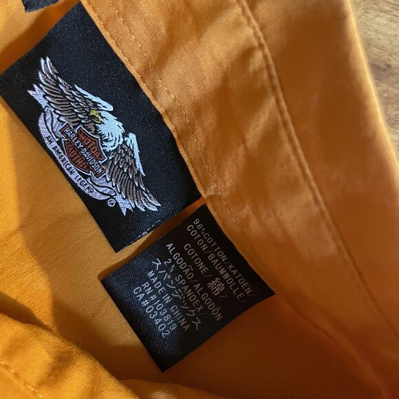 Harley Davidson Top Button Up Short Sleeve Shirt Graphic Lightweight Medium - Picture 6 of 8